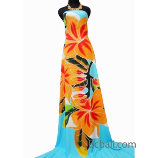 blue rayon sarongs handpainting made in bali